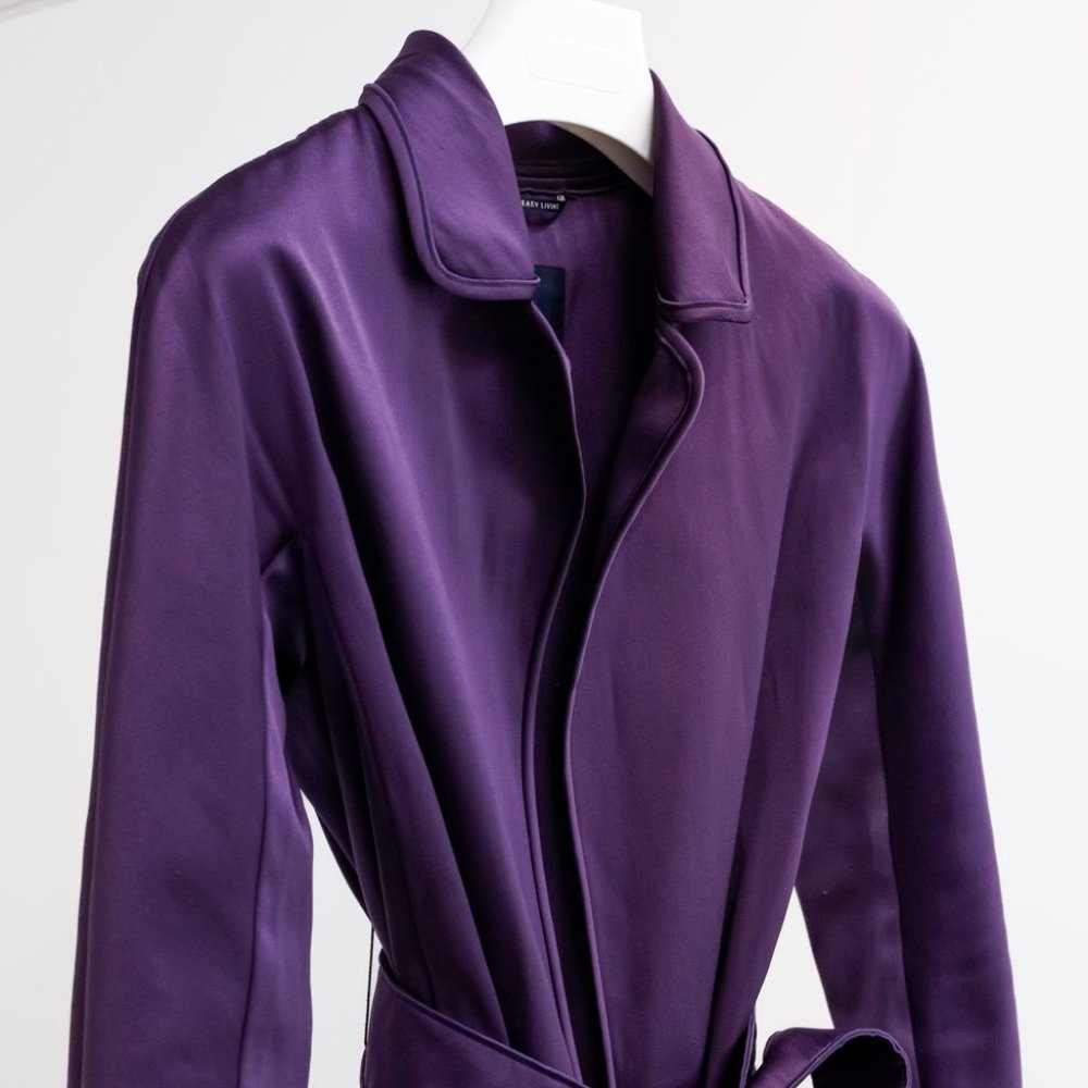 'S Max Mara Purple Satin Coat